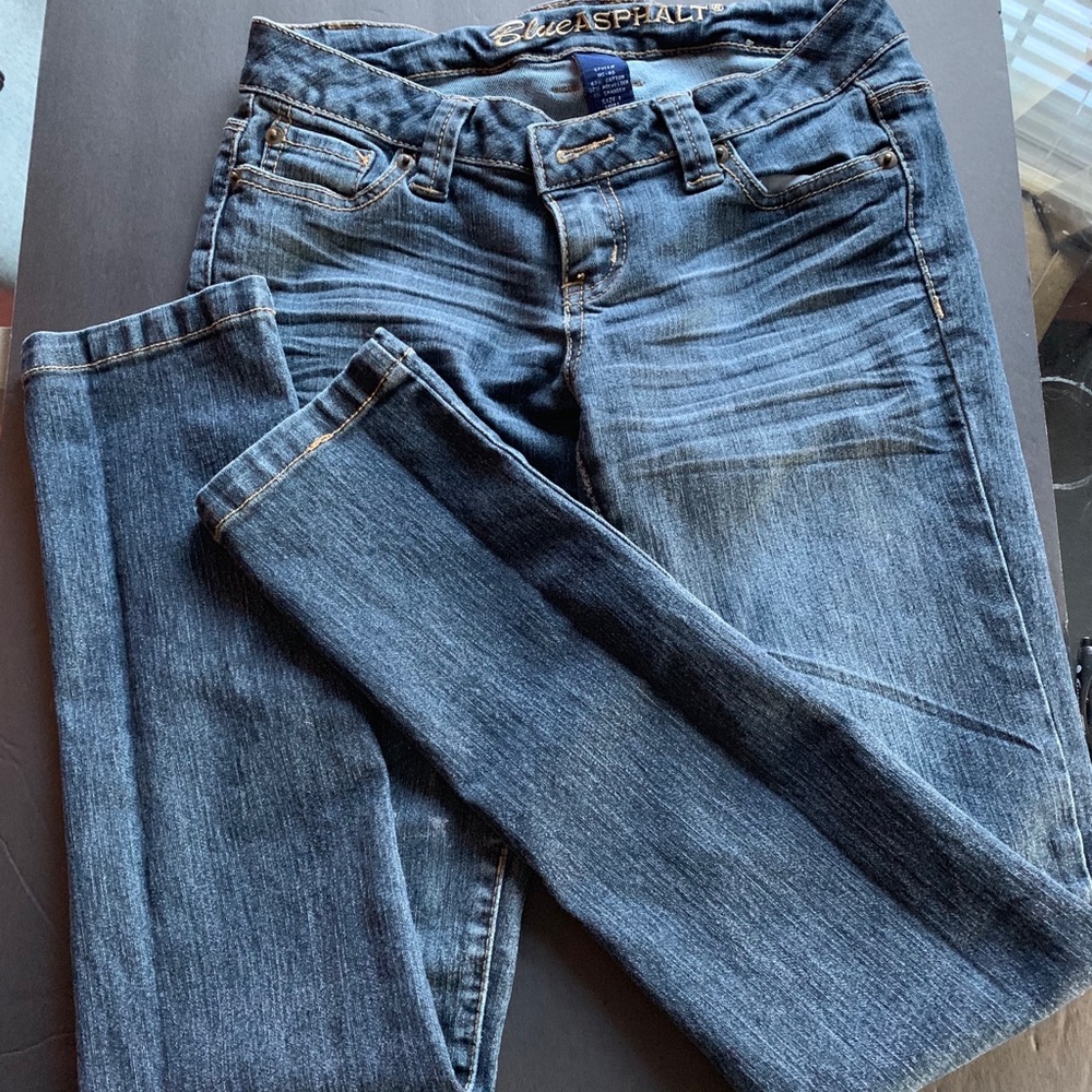 Blue Asphalt Stretch Skinny Jeans Size 1